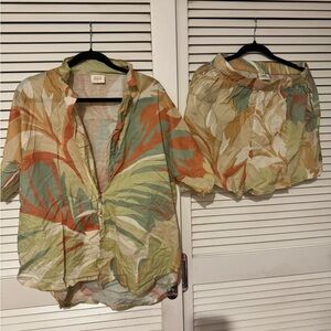 Tropical Print Women's Jumpsuit